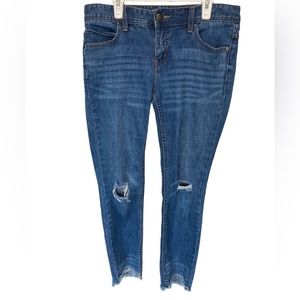Free People Distressed Raw Hem Skinny‎ Jeans Size 28.